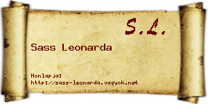 Sass Leonarda névjegykártya
